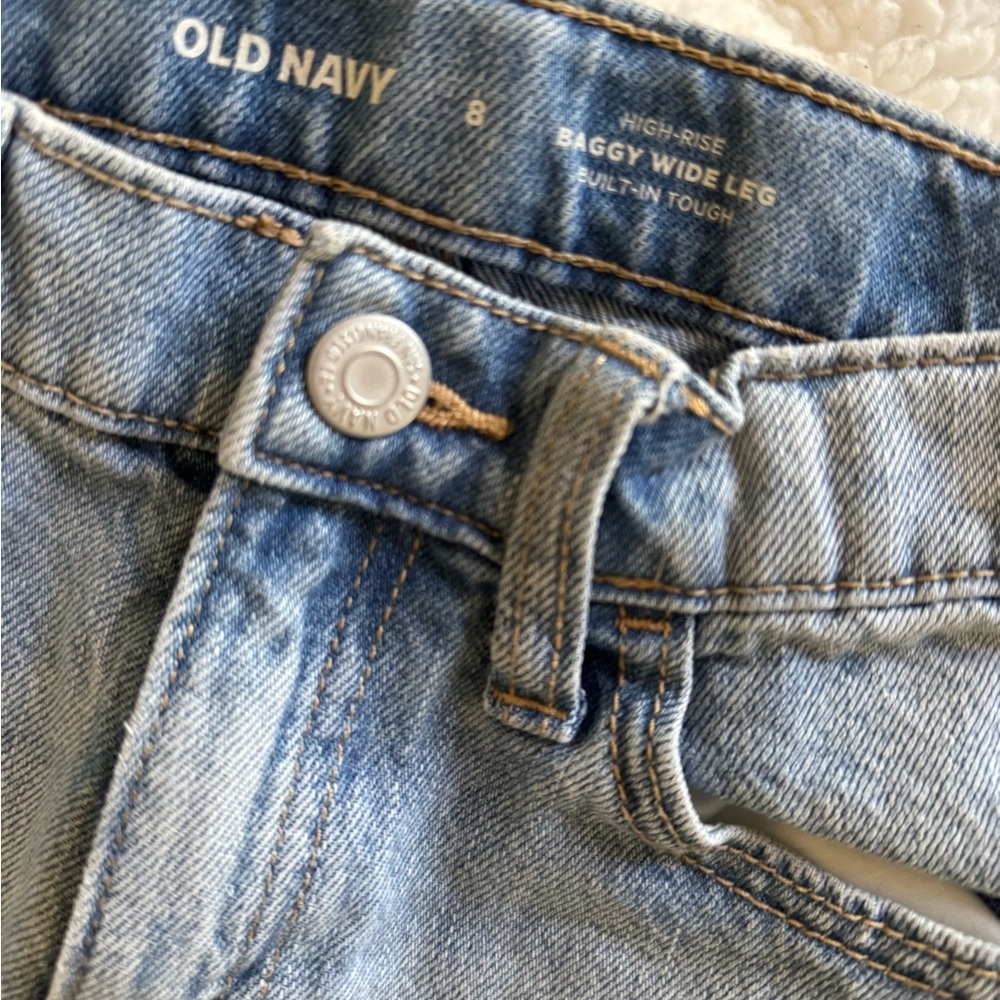 Old Navy Light Blue Girls Denim Jeans - Picture 2 of 3